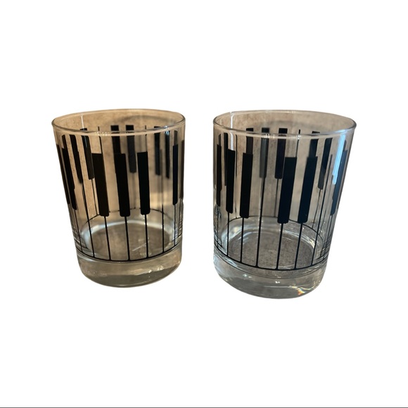 Albert Elovitz INC. Piano Themed Barware // Set of 2 - Picture 1 of 3
